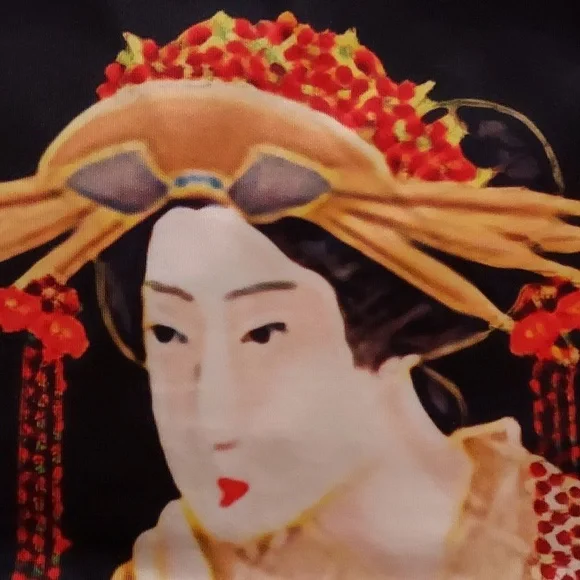 Japanese Geisha Print Dress - Picture 6 of 8